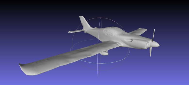 Laser Scanned Falcon Air Craft